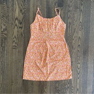 Bright orange size medium floral sundress